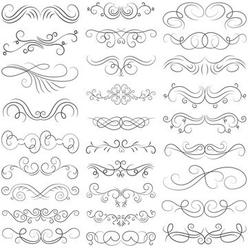 Vector graphic elements for design vector elements. Swirl elements decorative illustration