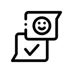 customer satisfaction line icon