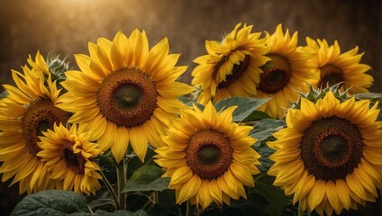 sunflowers in the garden. Generative AI