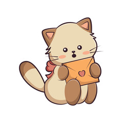 Obraz na płótnie Canvas Cute Cat Character Design Illustration