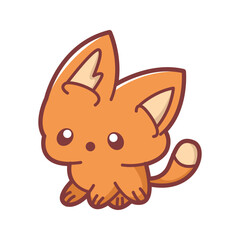 Cute Cat Character Design Illustration