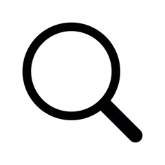Magnifying glass or search icon  flat vector illustration.