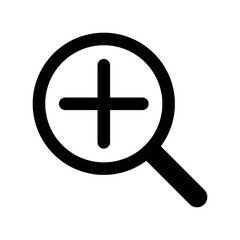 Magnifying glass or search icon  flat vector illustration.