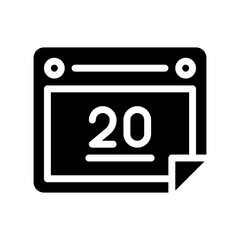 date glyph icon