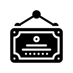 diploma glyph icon