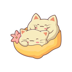 Cute Cat Character Design Illustration