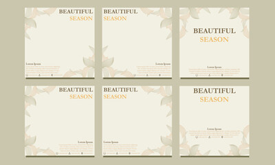 beautiful floral social media template. suitable for social media post, web banner, cover and card design
