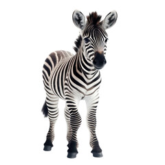 Fototapeta na wymiar baby zebra isolated on transparent background,transparency 