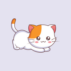 Cute Cat Character Design Illustration