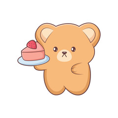 Cute Bear Character Design Illustration
