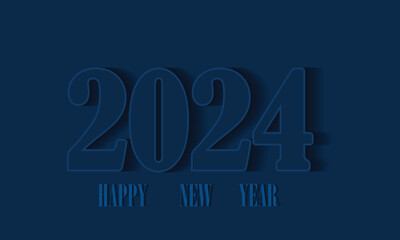 upcoming new year 2024 creative text effects. 
