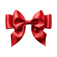 red bow isolated on transparent background,transparency 