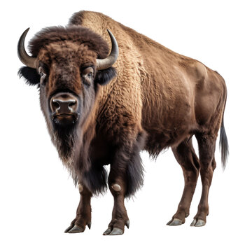 bison isolated on transparent background,transparency 