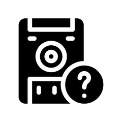 diskette glyph icon