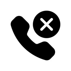 Obraz premium missed call glyph icon