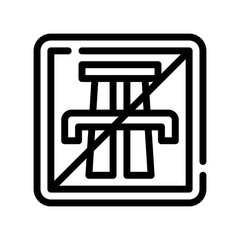 end motorway line icon