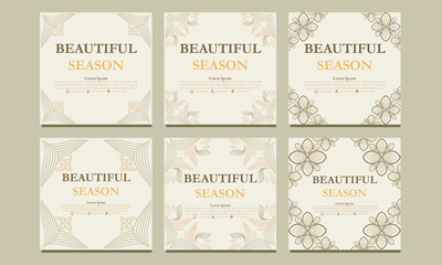 beautiful floral social media template. suitable for social media post, web banner, cover and card design
