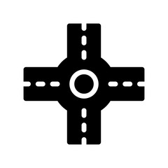 roundabout glyph icon