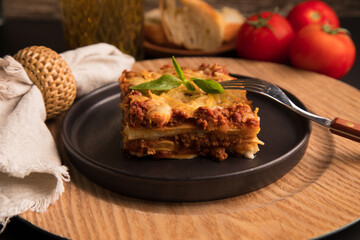 Bolognese tomato sauce traditional lasagna food
