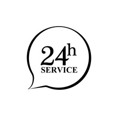 24 hour service icon	
