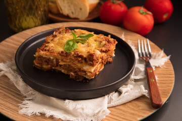 Bolognese tomato sauce traditional lasagna food
