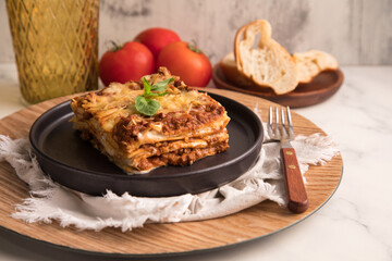 Bolognese tomato sauce traditional lasagna food