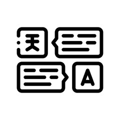 Fototapeta premium conversation line icon