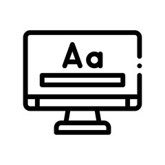 online lesson line icon