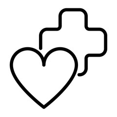 heart icon, line icon style