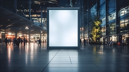 Make it easy, Large vertical billboard or light box display at the airport with room for your text or media content, for advertising, commercials, and marketing purposes,
