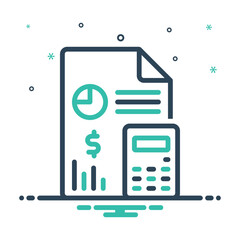 Mix icon for accounting 