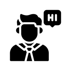 translator glyph icon