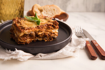 Bolognese tomato sauce traditional lasagna food