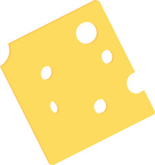 Cheese plate vector. Cheese on white background.