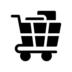 shopping cart glyph icon