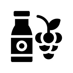 wine bottle glyph icon
