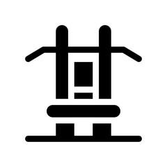 chest press glyph icon