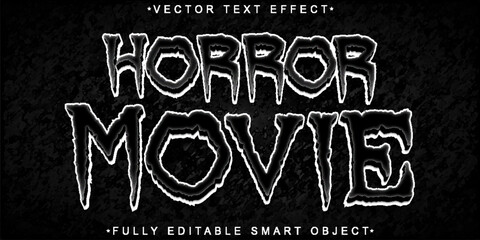 Horror Movie Vector Fully Editable Smart Object Text Effect