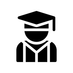 graduate glyph icon