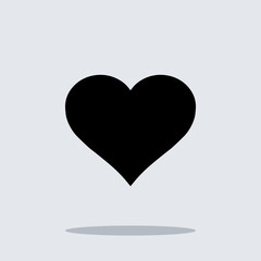 Heart icon vector. Love sign symbol vector. Heart vector icon illustration isolated on gray background