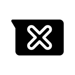 Fototapeta premium disagree glyph icon