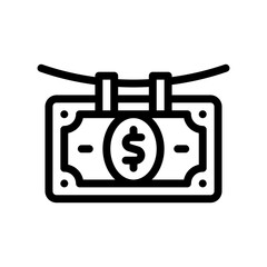 money laundering line icon