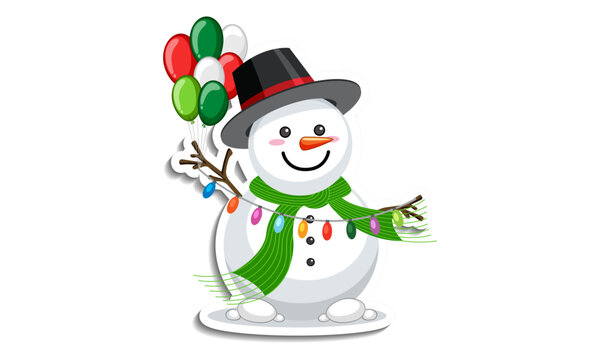 Snowman Christmas Graphic Creepy Clip Art Vector Design, 100% vector illustration design? This cute snowman is perfect for adding a lovely festive feel to your fabrics!