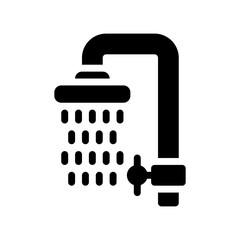 shower head glyph icon