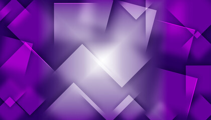 purple geometric shapes, gradients, overlapping triangles and shadows with glowing lines. purple background.