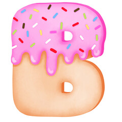 English letters drawn from the shape of cakes