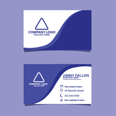 Vector fully editable clean style business card template.