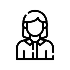 businesswoman line icon