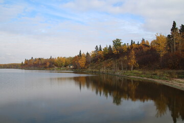 Autumn Along The Lake, Elk Island National Park, Alberta