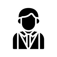 businessman glyph icon